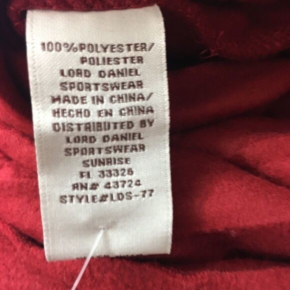 Le Moda Red Ribbed Poncho Cowl Neck One Size NWT - Picture 5 of 5